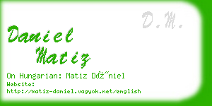 daniel matiz business card